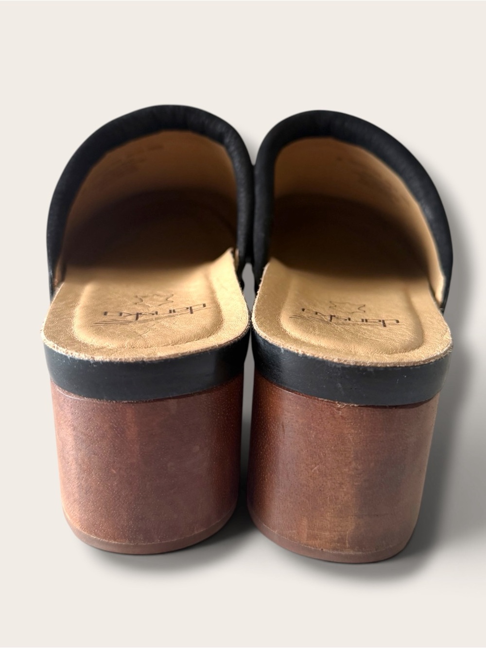 Dansko Andie Black Leather Studded Clogs Mules Heels 38 - Picture 5 of 12
